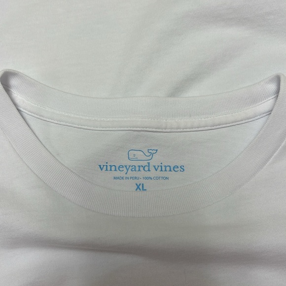 Vineyard Vines Christmas Graphic Logo Men’s Long Sleeve T-Shirt - White - XL - Picture 7 of 14